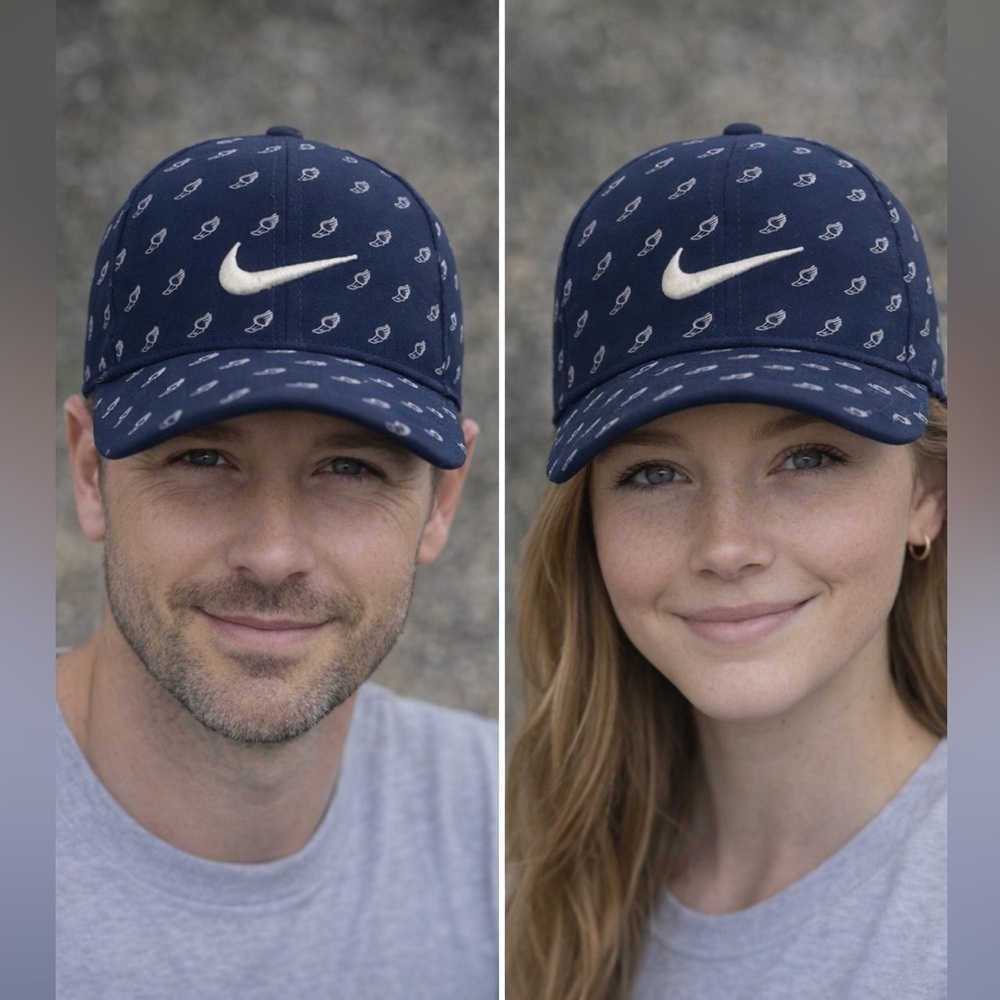 Nike Classic99 Golf Aerobill Winged Foot Print Swoosh Hat Flex Cap size L/XL